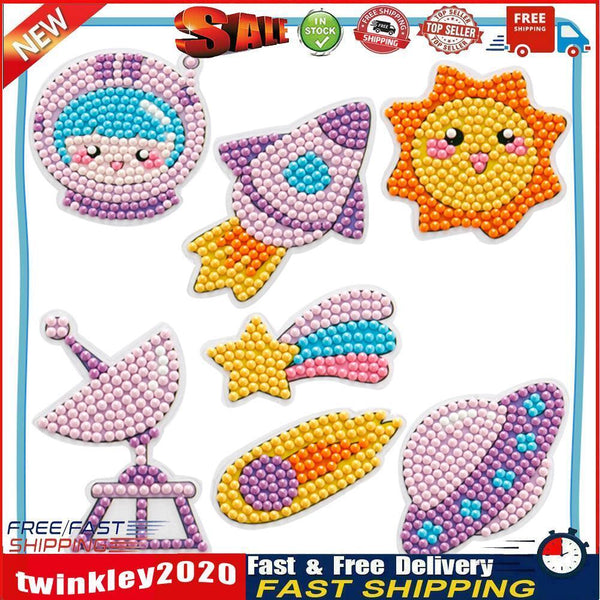 Diamond Painting Cartoon Stickers Kids DIY Round Drill Mosaic Decals (09) Newly