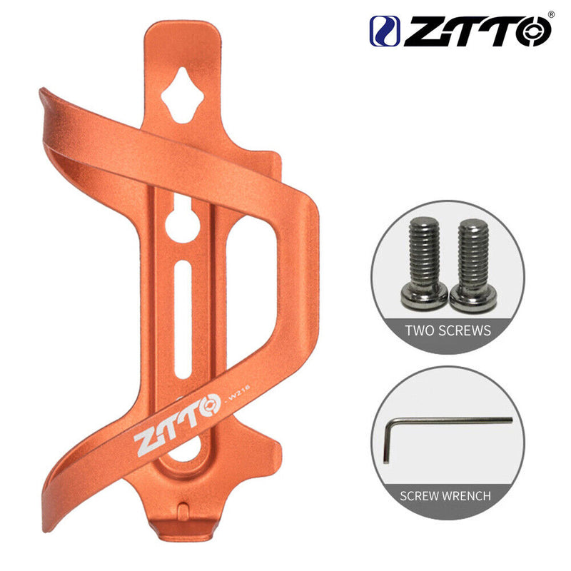 ZTTO MTB Bicycle Bottle Cage Ultralight Aluminum Kettle Bike Rack (Orange) Newly
