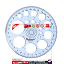 Geometric Template Measuring Ruler Circles Drawing Shape Stencils (1) Newly