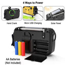 Reading Lamp 2500mAh Power Bank Hand Crank Emergency Radio Solar Charging