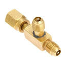Tee Adapter 1/4X1/4X1/4"SAE Flare Add Micron Gauge Pump Set Access Vacuum K1O8