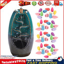 Incense Holder Ceramic Backflow Waterfall Incense Burner with 50 Cones (A) Newly