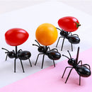12pcs Ants Cake Fruit Snack Picks Set Forks Tableware for Kitchen Party Ben