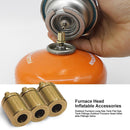 Yellow Copper Inflation Valve Burner Valve Gas Refill Adapter Outdoor Campi