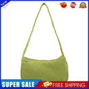 Fashion Women Corduroy Shoulder Underarm Bag Solid Color Handbags (Green)