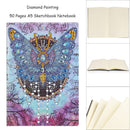 DIY Butterfly Special Shaped Diamond Painting 50 Pages A5 Sketchbook Notebook