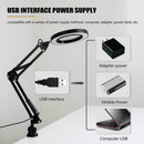 3 Colors Table Lamp Dimming Desk Reading Light With Large E4M3 Magnifier 5X A6S9