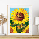 Diamond Painting 5D Full Round Drill Mosaic DIY Sunflower Butterfly Kit Artwork