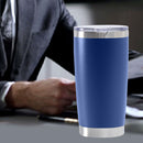 Thermal Car Mug Cup Stainless Coffee Vacuum Insulated Water Bottle (Blue) Newly