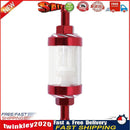 8mm CNC Aluminum Gas Fuel Oil Filter for ATV Dirt Pit Bike Motocross(Red) Newly