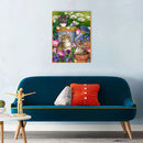5D Diamond Painting Kit Flowerpot Cat Full Round Drill DIY Wall Art (VY001)