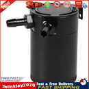 Baffled Aluminum Oil Catch Can 2 Port Oil Catch Tank Reservoir Universal Newly