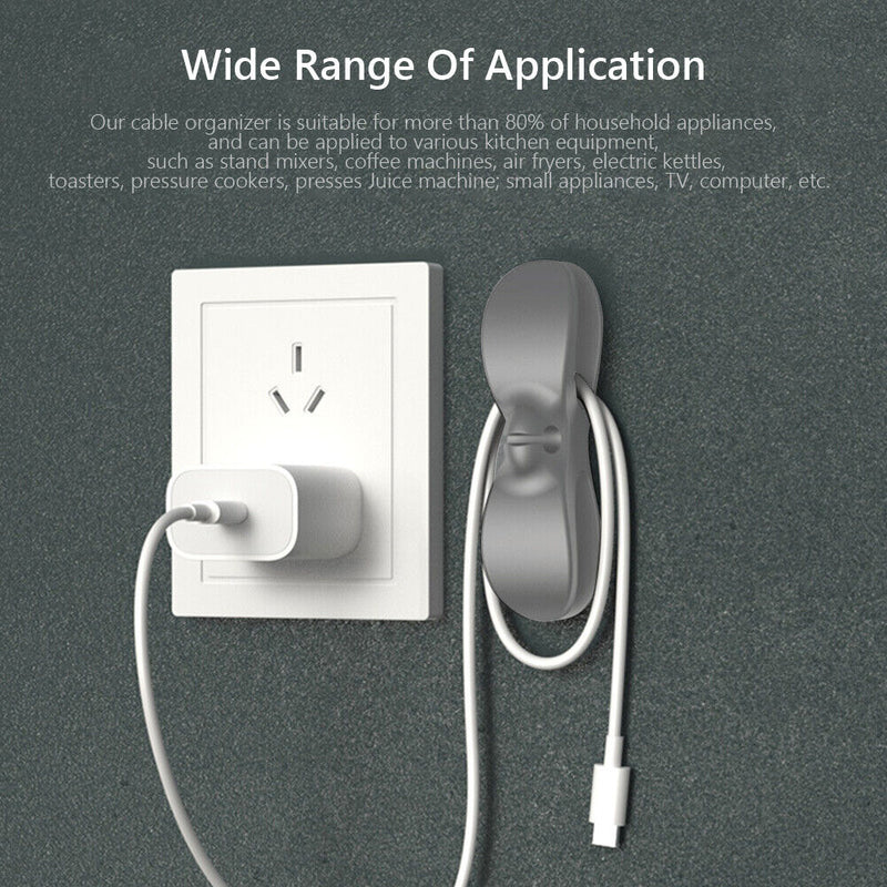 Wire Cable Organizer Management Clip Holder Adhesive Cord Storage Wrapper Win