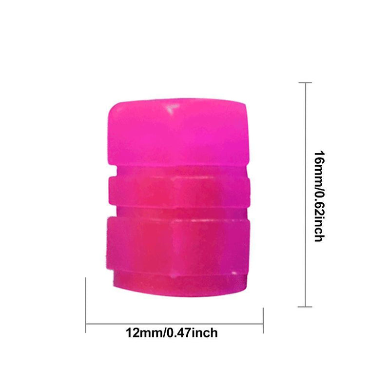 4pcs Luminous Tire Cap Tire Rim Stem Cap Rim Stem Covers for Motorcycles (Pin