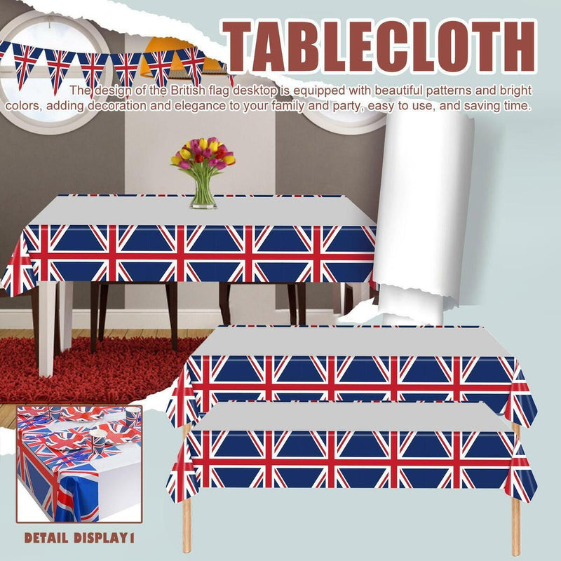 1pcs British Flag Table Cloth Kitchen Tableware Mats Table Placemats Dining O2I1