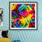 5D DIY Full Drill Round Shape Rainbow Flower Rhinestone Diamond Drawing Kit