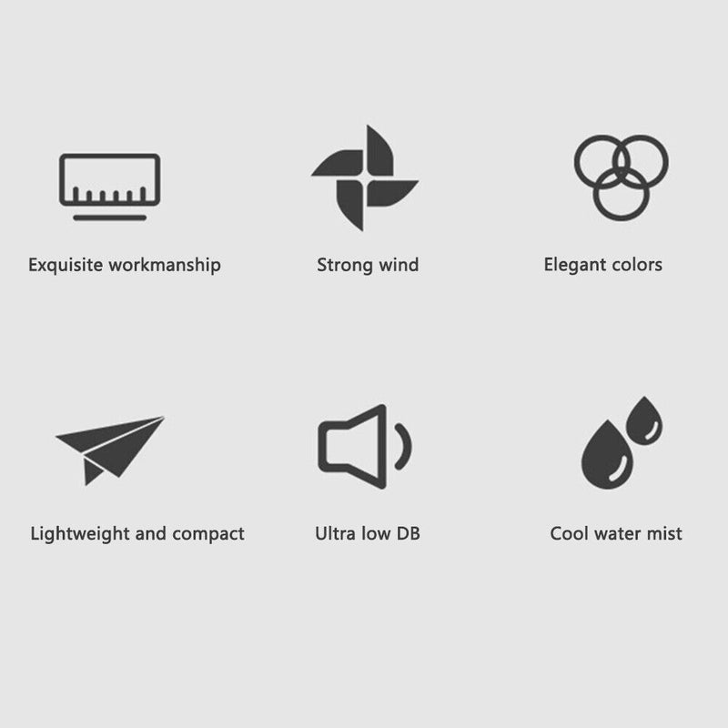 Water Spray Mist Fan Portable Handheld Fan Cooling Air Conditioner Humidifier
