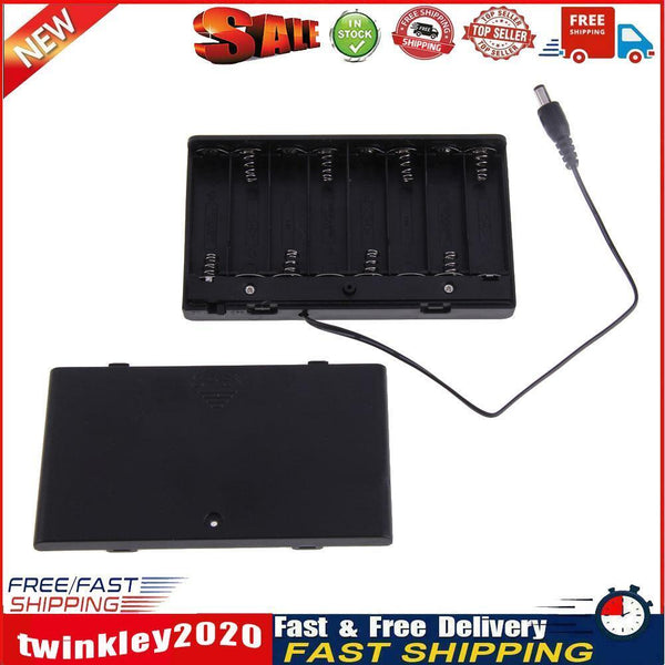AA x 8 / AA x 8 Battery Holder/Case Enclosed Box With On-Off Switch/Leads Newly