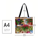 The Dragon Women's Good Wild Flower Printed Shoulder Shopping Bag, Large K