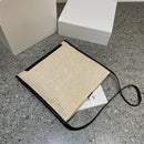 #A Women Straw Leather Handbags Large Capacity Beach Holiday Shoulder Totes Bags