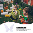 Kids Girls Fairy Wings Anti-fade Glitter Organza Princess Wing (White) Newly