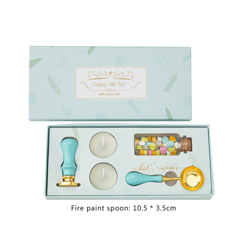 Retro Fire Paint Seal Gift Box Set for Valentines Envelope Wedding Invitation