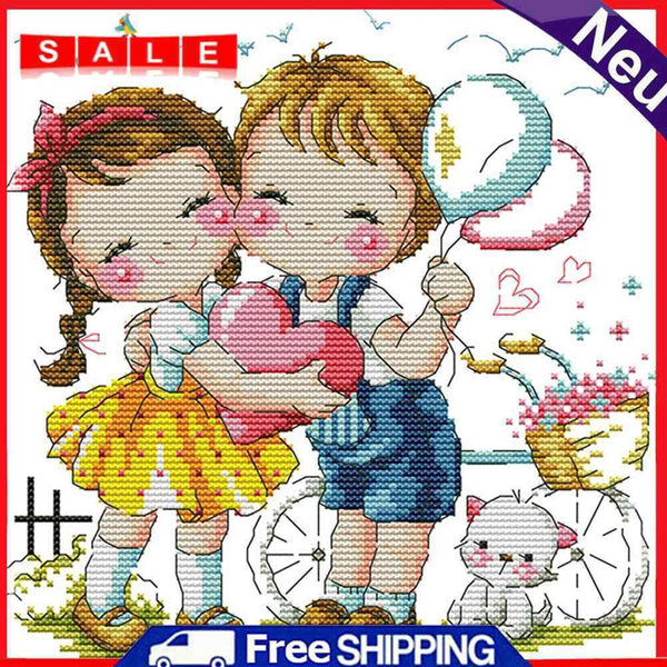 Partial Embroidery DIY Stamped Canvas 14CT Our Love Needlework Sets Home Decor