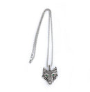 Metal Norse Fenrir Pendant Necklace Nordic Scandinavian Amulet Viking Wolf Head