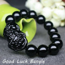 Fashion Feng Shui Wealth Attract Jewelry Good Luck 10MM Pi Xiu Bracelet Glass
