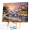 Village Sunset 50x40cm Oil Paint By Numbers Picture DIY Painting