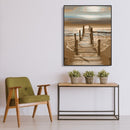 Painting By Numbers Kit DIY Wooden Bridge Canvas Oil Art Picture Home Decor