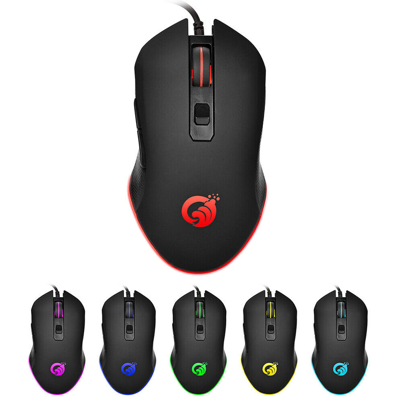 G70 Wired RGB 6-Button Gaming Mouse 3200DPI Adjustable Optical Ergonomic Mouse