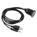 Car Dashboard Moto USB 2.0 3.5mm M/F AUX Lead Extension Cable