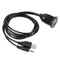 Car Dashboard Moto USB 2.0 3.5mm M/F AUX Lead Extension Cable