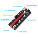VER009S SATA 15Pin to 6pin USB 3.0 PCI-E Cable 1X to 16X Riser Card for Miner