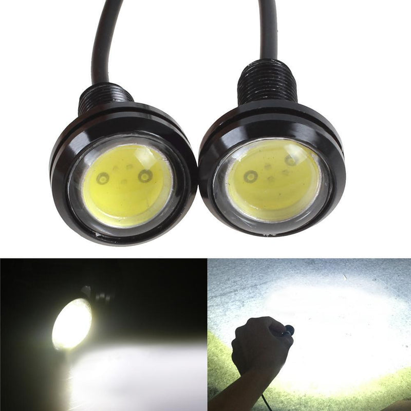 2x White DC12V 9W Eagle Eye LED Daytime Running DRL Backup Light Car Lamp Newly