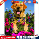 Dog Flower Diamond Painting 5D DIY Full Drill Embroidery Art Cross Stitch
