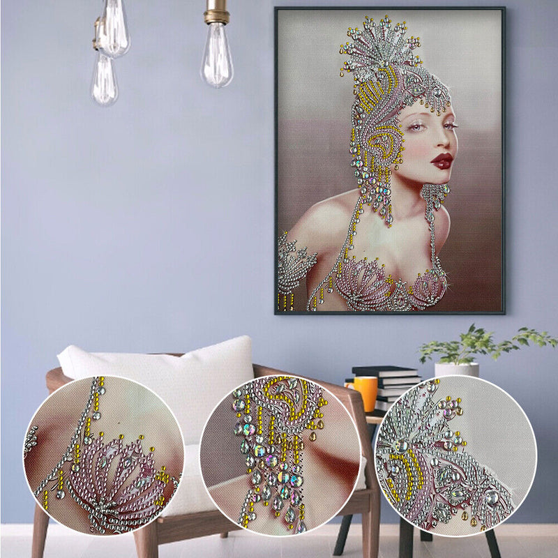 Sexy Beauty 5D Diamond Painting Special Shaped Part Drill Art Kits (Y068) Newly