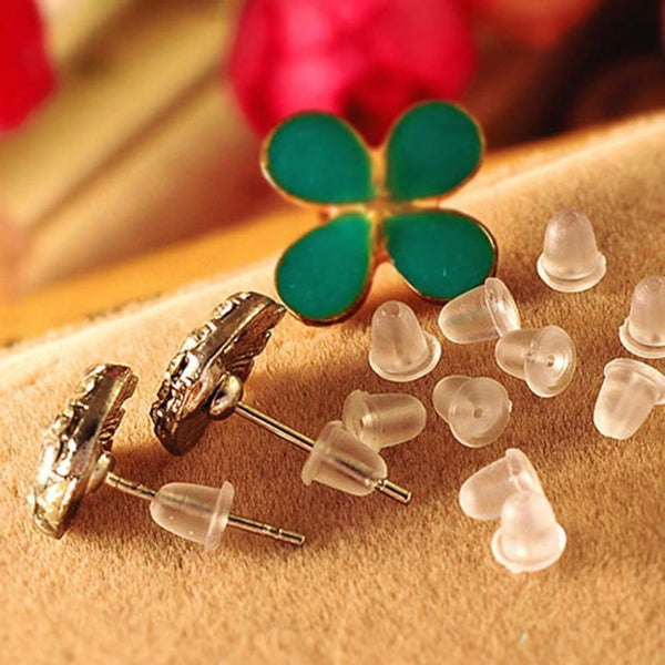 100STK Rubber Earring Back Stopper Ear Provide Nuts Sale Results O1K6