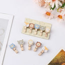 Decoration 10 Pcs/Set Craft Decoration Photo Clip Wooden Clip With Hemp Rope