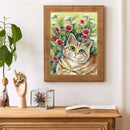 5D DIY Diamond Painting Kits Cat Full Round Drill Wall Decor Art Crafts Mosai