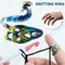 Thimble Finger Knitting Loop Crochet Ring Peacock Yarn Guides Sewing G1F8