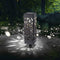 Solar Waterproof Hollow Lamp Lawn Stakes Sensor Garden Light (Warm White)