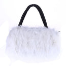White Women Pretty Cute Faux Rabbit Fur Handbag Shoulder Messenger Bag Tote