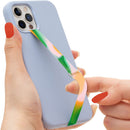 3pcs Phone Soft Band Phone Strap Loop Wristband Hand Holder (Pink-Green) Newly