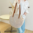Straw Beach Women Handbag Handmade Woven Summer Vacation Casual Shoulder Bags