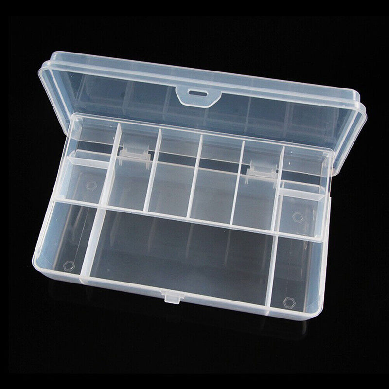 11 Compartments Fishing Box Double Layer Lure Hook Storage Case (Clear) Newly
