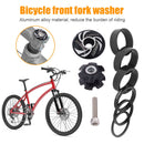CANSUCC Mountain Bicycle Headset Washer Front Fork Stem Spacers Set (Black)