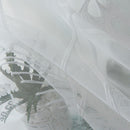 2pcs Palm Leaf Windows Tulle Curtains Bedroom Screen Drapes (White)