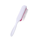 9 Rows Styling Brush Straight Curly Hair Detangling Massage Comb (White)